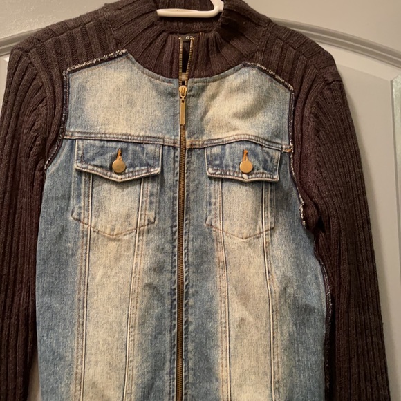 52 Weekends Jean Black Sweater Jacket Large NWOT - Picture 2 of 4